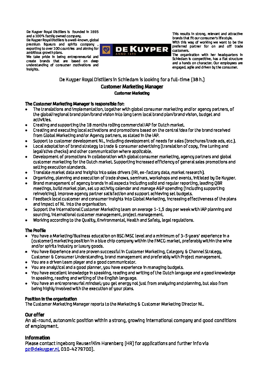 Customer Marketing Manager